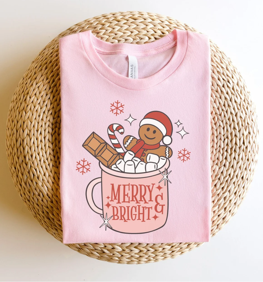Merry & Bright, Gingerbread Holiday Tee
